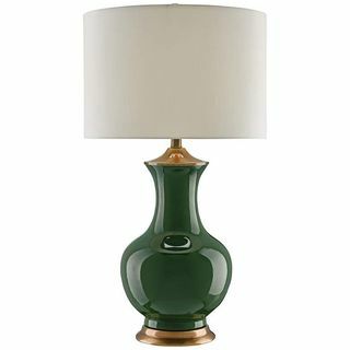 Lilou grøn keramisk bordlampe