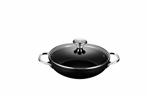 Le Creuset Toughened Nonstick Shallow Casserole Braiser med glaslåg, 2,5 qt.