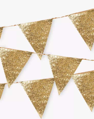 taleborde luxe guld glitter bunting, 3m