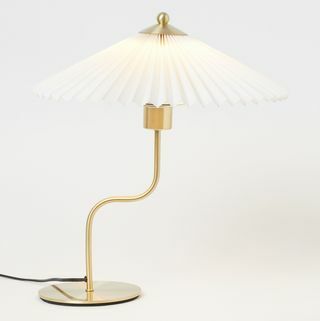 Plisseret bordlampe