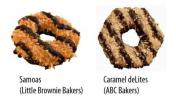 Girl Scout Cookies varierer efter region - Girl Scout Cookies fremstillet forskelligt af to bagere