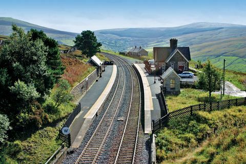 Dent Station - jernbane - platform - Cumbria