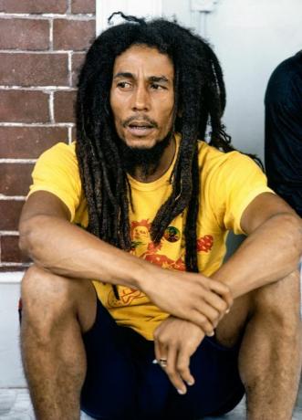 Bob Marley foran sit hus, Kingston Jamaica 1979