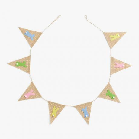 Hessian Stof Bunny Bunting, L2m