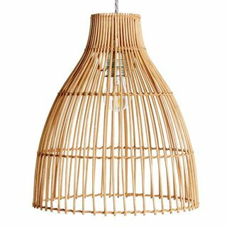 Habitat Camillo Rattan Midi Pendant Shade - Naturlig