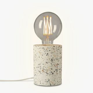 Terrazzo Bulbholder Bordlampe, hvid