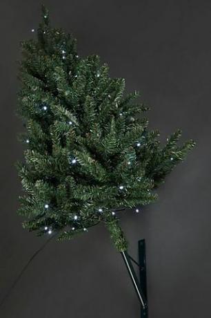 3ft Vægmonteret Forbelyst kunstigt juletræ
