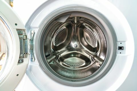 Nærbillede af vaskemaskine