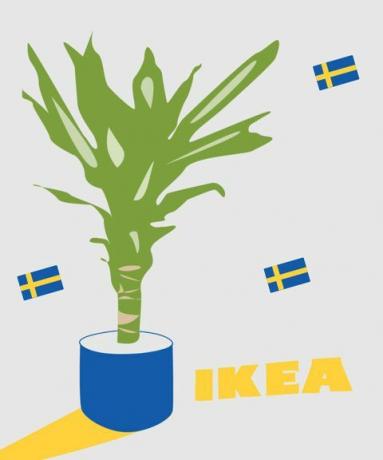 ikea plantepotte og svenske flag
