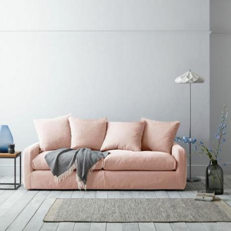 John Lewis, Floppy Jo 2-pers. Sofa af Loaf hos John Lewis, børstet bomuld falmet lyserød, £ 1499