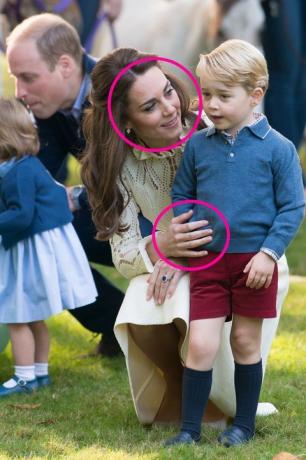Kate Middleton med Prince George i Canada