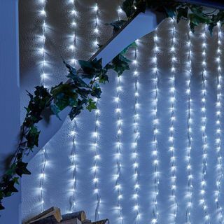 240 hvide LED vandfald indendørs/udendørs julelys