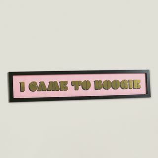 Jeg kom til Boogie Pink & Gold Wall Art