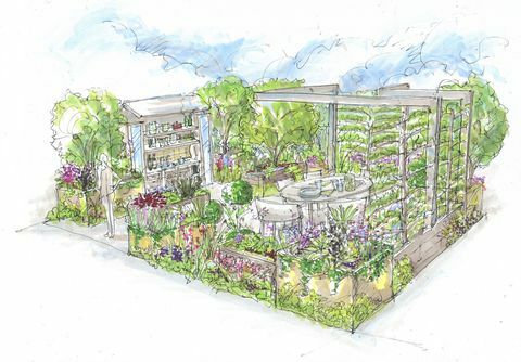 chelsea flower show 2021, persillekassehaven designet af alan williams