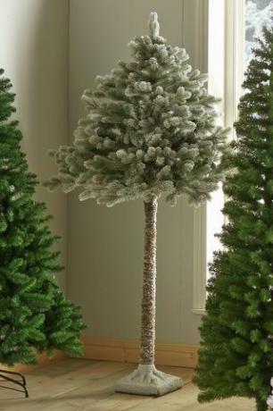 6ft Snowy Half Christmas Tree - Grøn