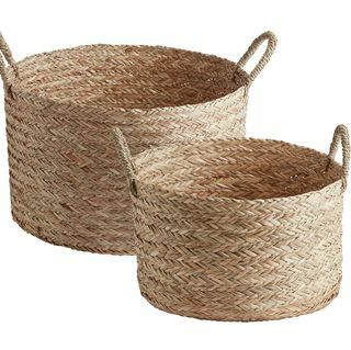 Habitat Open Weave Baskets - Naturlig - Sæt med 2