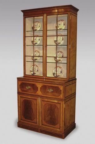 Sent Sheraton-periode fra det 18. århundrede satinwood Secretaire reol - £ 18.000