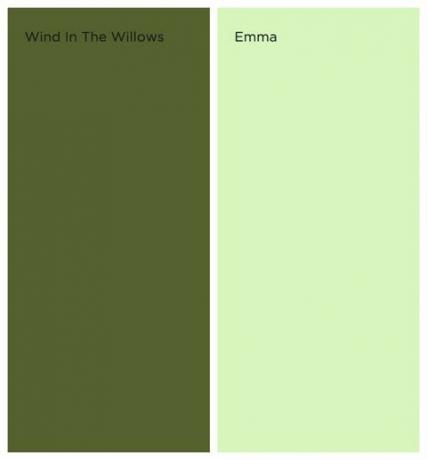 Valspar Bookcase-kollektionen maler - Wind in the Willow og Emma