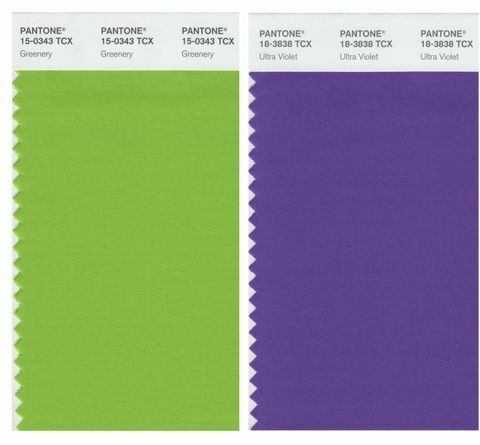 Årets Pantone's Color - Greenery og Ultra Violet