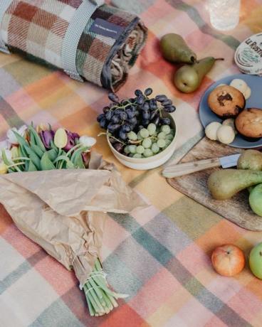 vandtæt picnic tæppe af genbrugsuld