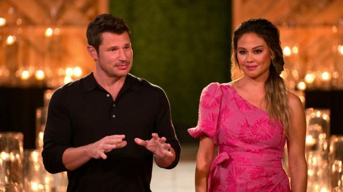 ultimatum gift eller gå videre l til r nick lachey, vanessa lachey i episode 201 af ultimatum gift eller gå videre