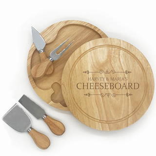 Personligt ostebord med knivsæt