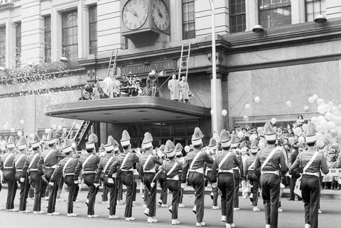 marchband ved 1954 Macys Thanksgiving Day parade