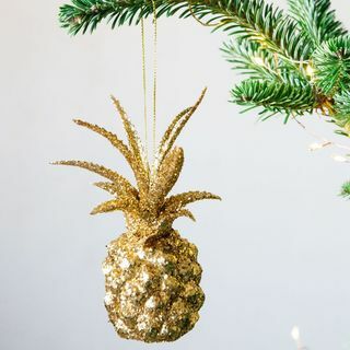 Guld glitter ananas dekoration