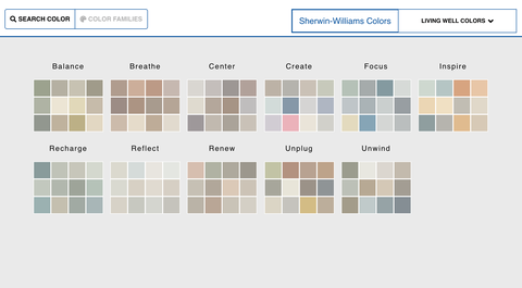 Sherwin Williams maler farvepaletter