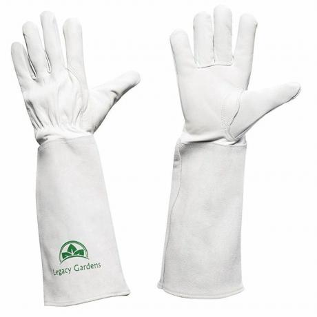 Havebrugshandsker i læder med handsker