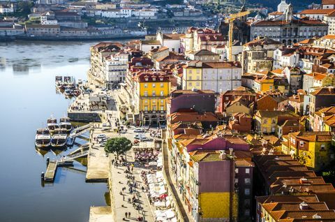 Udsigt til Porto fra Dom Luís I Bridge