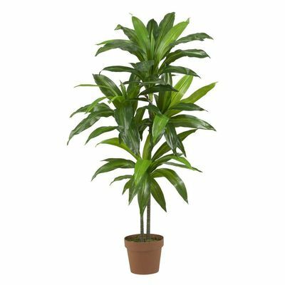 Real Touch 48 in. H Grøn Dracaena Silk Plante