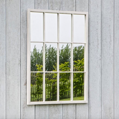 Sarah vinduesrude udendørs spejl i hvid