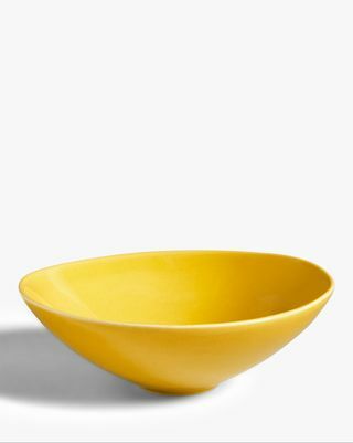 Glaseret medium skål, 20 cm, gul