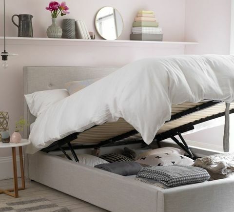 Valmue opbevarings seng i linned, £ 1.325, Button & Sprung