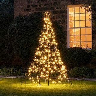 2m Varm hvid LED Fairybell udendørs juletræ