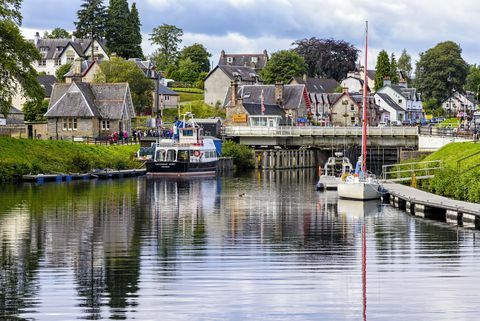 Caledonian Canal i Fort Augustus, Storbritannien