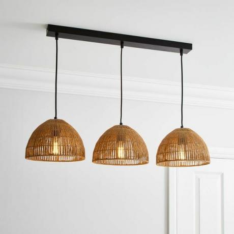 Artisan Avery Natural 3 Light Diner Loftsbeslag