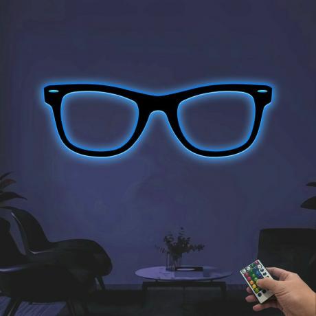 Briller LED Væg Art