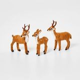 3 stk Mini hjort dekorative figurer 