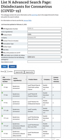epa-værktøj til covide desinfektionsmidler