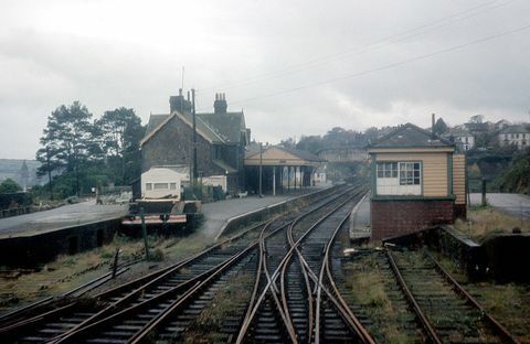 tavistock nord togstation, fotograferet den 14. januar 1970