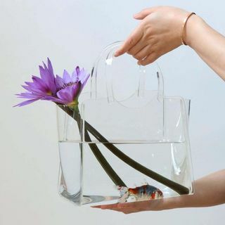 Transparent akryl taske vase