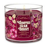 Frostet Cranberry 3-wick stearinlys