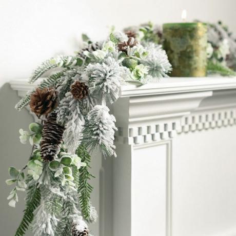 Carina Flocked Pine Garland