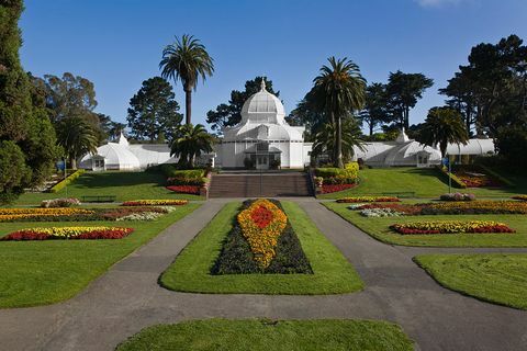 konservatoren af ​​blomster er et botanisk drivhus i Golden Gate Park, San Francisco