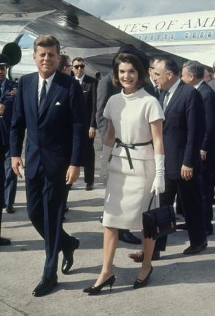 John F. Kennedy og Jackie Kennedy dagen før JFK's attentat