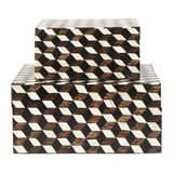 Tumbling Block Storage Boxes