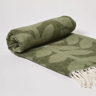 Arai Green Jacquard Throw